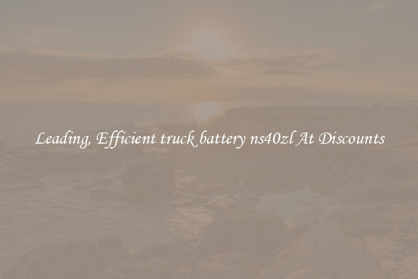 Leading, Efficient truck battery ns40zl At Discounts