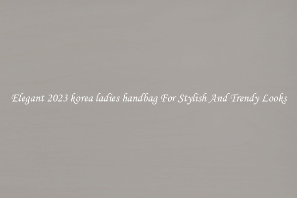 Elegant 2023 korea ladies handbag For Stylish And Trendy Looks