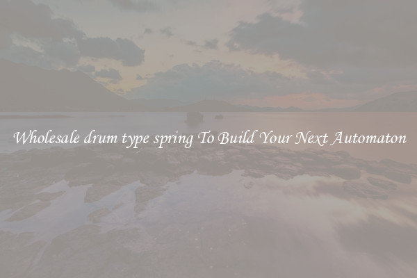 Wholesale drum type spring To Build Your Next Automaton