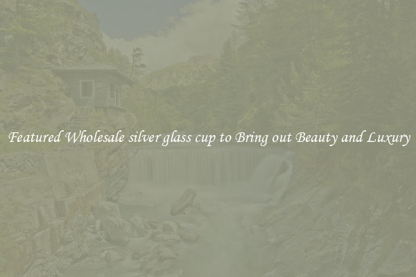 Featured Wholesale silver glass cup to Bring out Beauty and Luxury