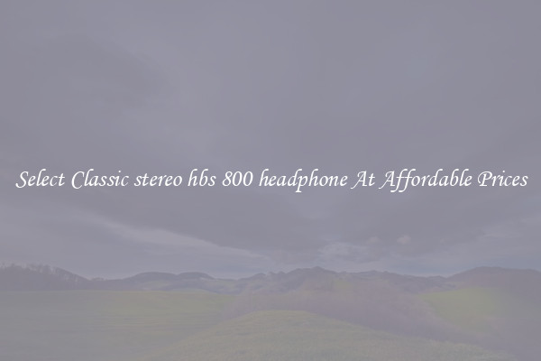 Select Classic stereo hbs 800 headphone At Affordable Prices
